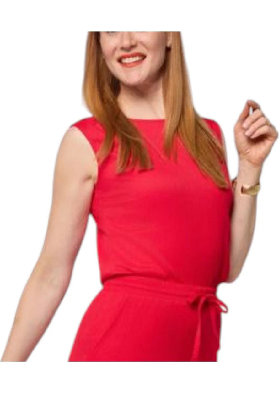 Nina Leonard Women's Sleeveless Top Red - Petite